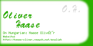 oliver haase business card